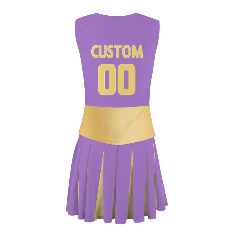 Custom Light Purple Gold Powder-White Stylish Designs Cheerleader Apparel