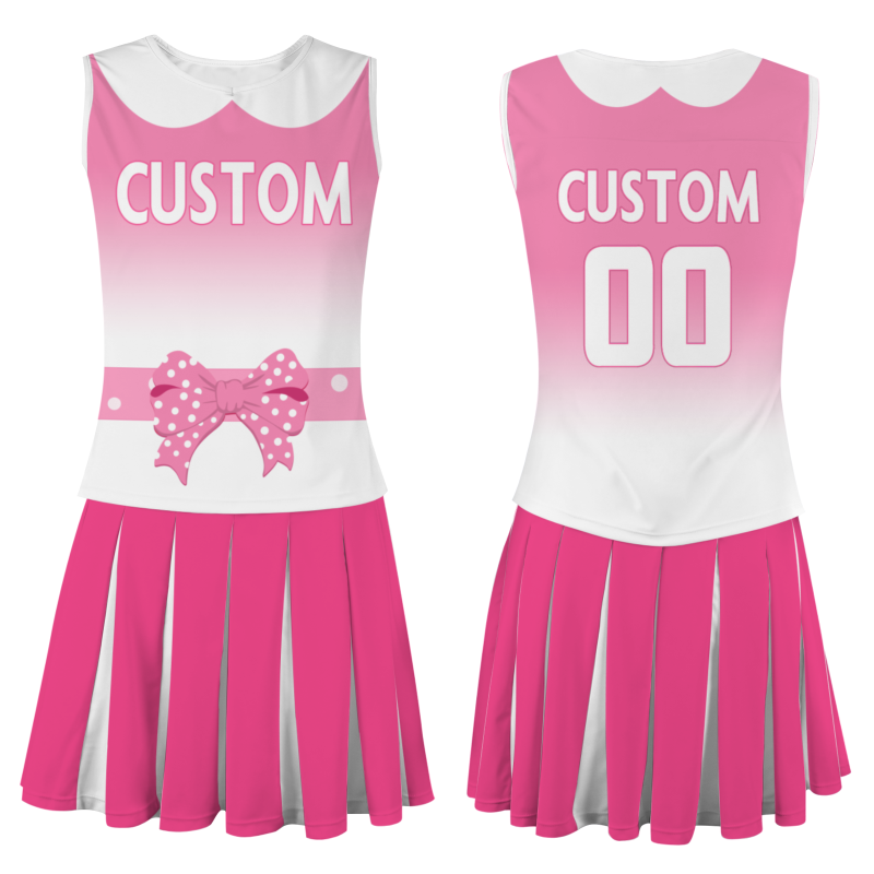 Custom Peach White-Peach Stylish Designs Cheerleader Apparel
