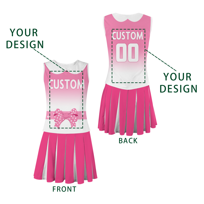 Custom Peach White-Peach Stylish Designs Cheerleader Apparel