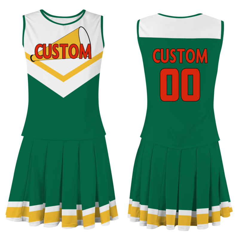Custom Oliver Green Red-Black Stylish Designs Cheerleader Apparel