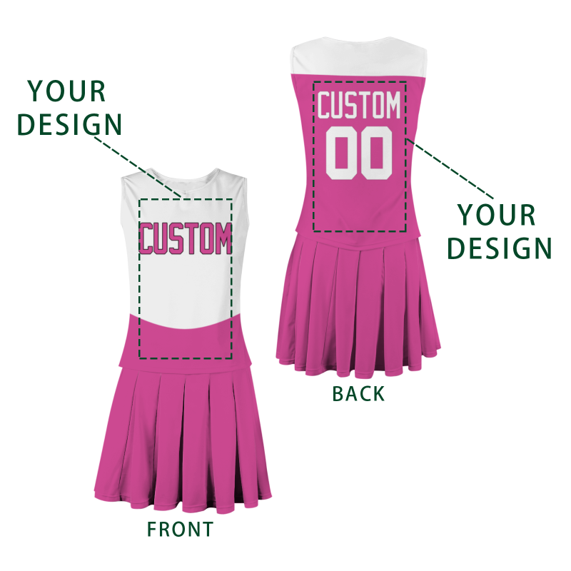 Custom Rose Red White Unique Styles High Performance Cheer Uniforms