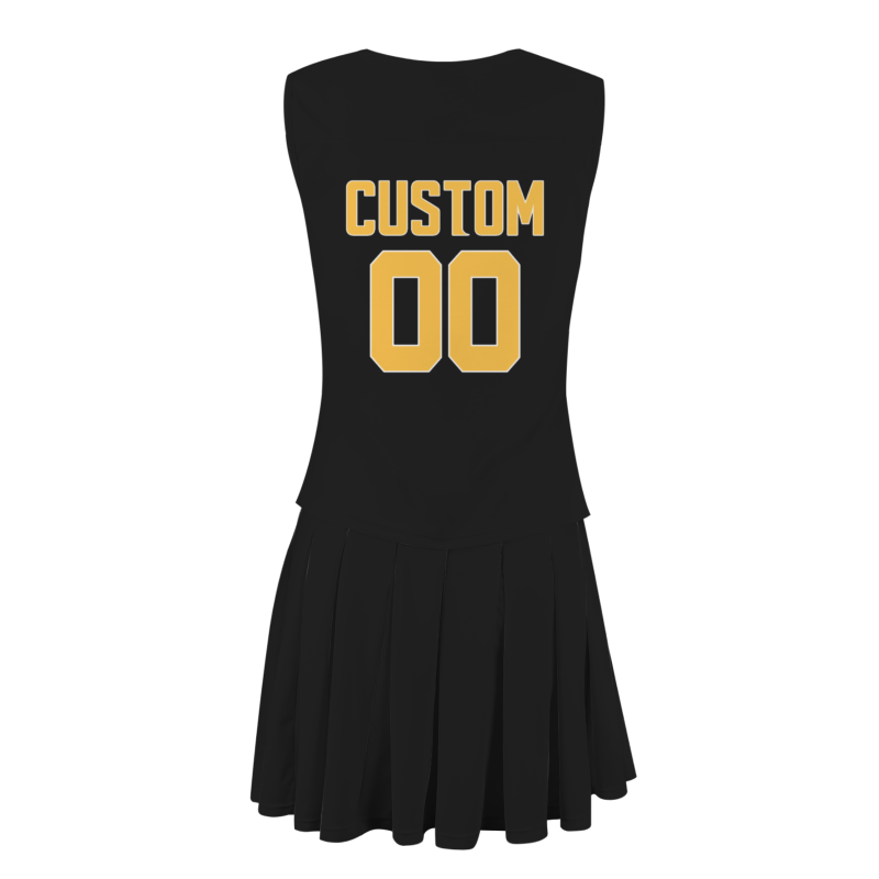 Custom Black Orange-White Unique Styles High Performance Cheer Uniforms