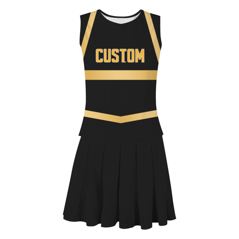 Custom Black Orange-White Unique Styles High Performance Cheer Uniforms