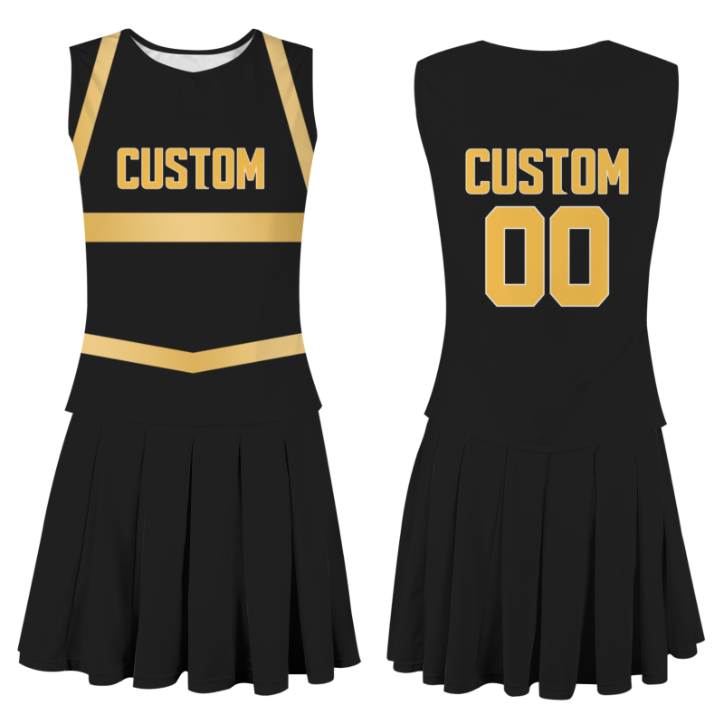 Custom Black Orange-White Unique Styles High Performance Cheer Uniforms