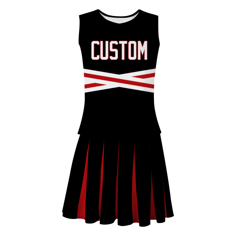 Custom Black White-Red Unique Styles High Performance Cheer Uniforms