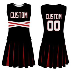 Custom Black White-Red Unique Styles High Performance Cheer Uniforms