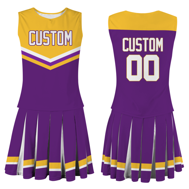Custom Purple White-Purple Unique Styles High Performance Cheer Uniforms