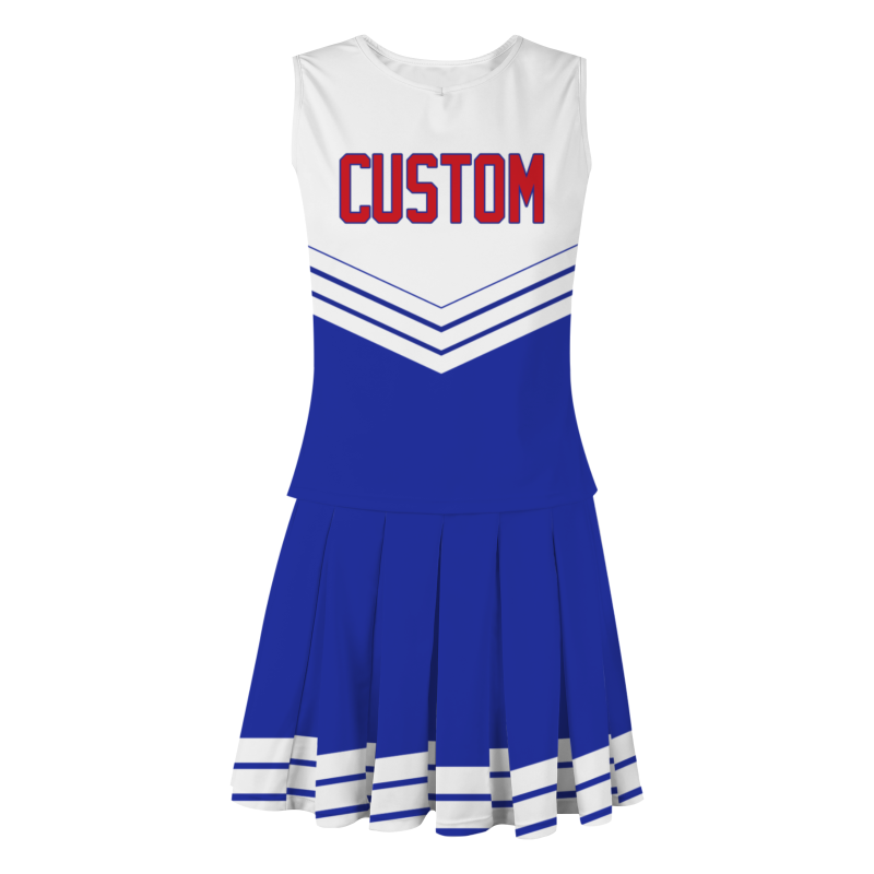 Custom Royal Blue Red Unique Styles High Performance Cheer Uniforms