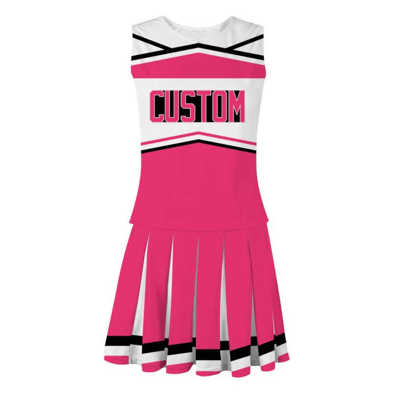 Custom Rose Red Black-White Unique Styles High Performance Cheer Uniforms