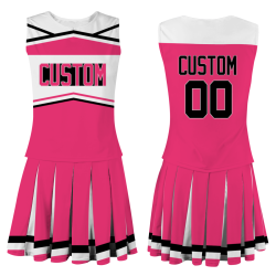Custom Rose Red Black-White Unique Styles High Performance Cheer Uniforms