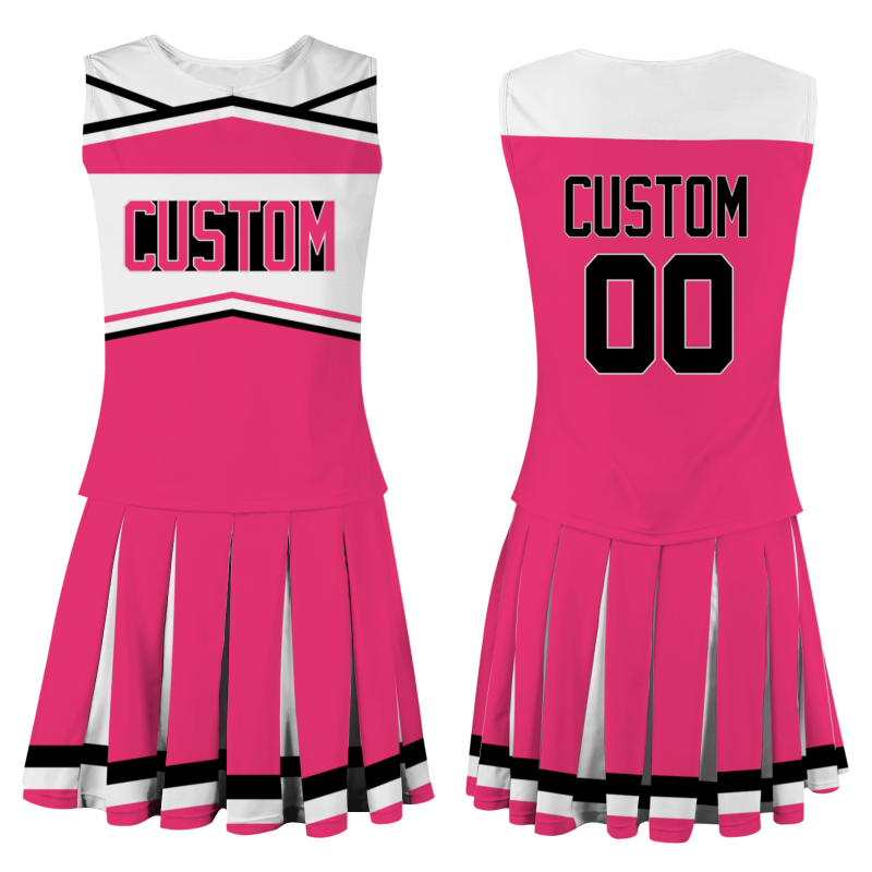Custom Rose Red Black-White Unique Styles High Performance Cheer Uniforms