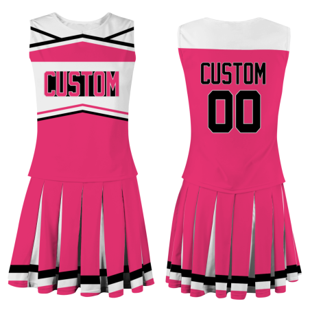 Custom Rose Red Black-White Unique Styles High Performance Cheer Uniforms