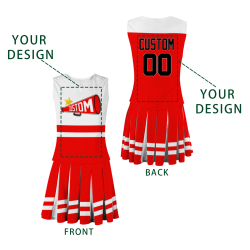 Custom Red Black-White Unique Styles High Performance Cheer Uniforms