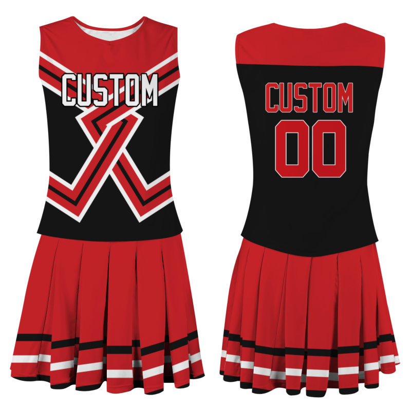 Custom Red White-Black Unique Styles High Performance Cheer Uniforms