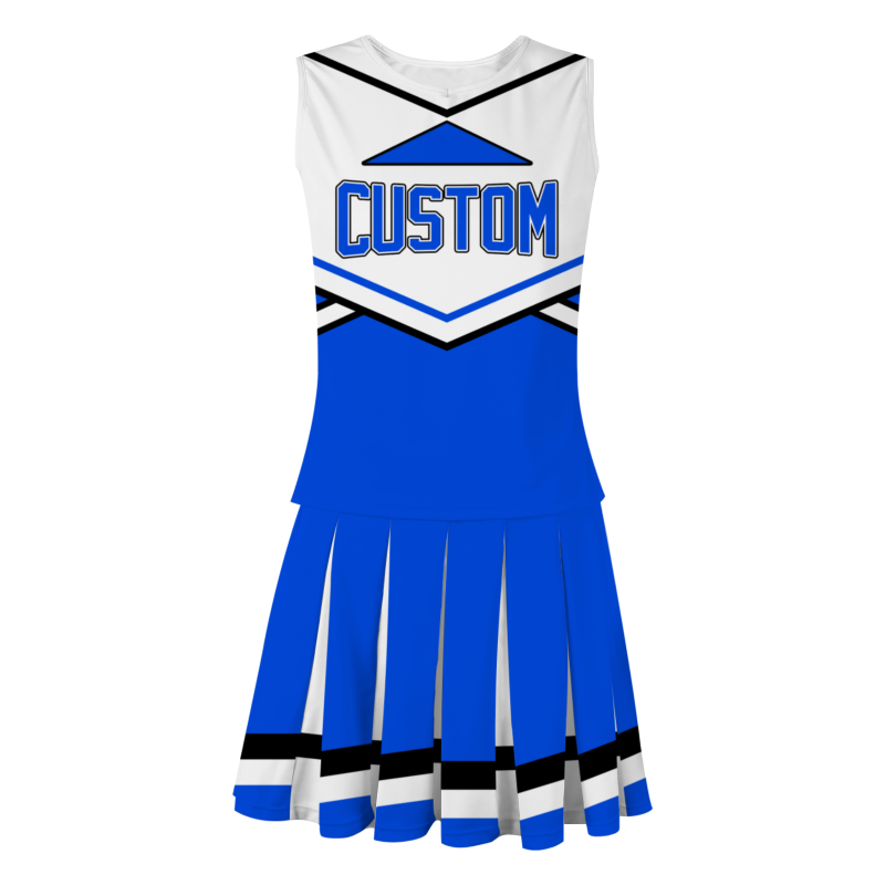 Custom Royal Blue White-Black Unique Styles High Performance Cheer Uniforms
