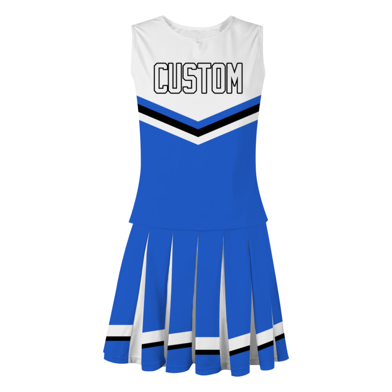 Custom Navy Blue White-Black Unique Styles High Performance Cheer Uniforms