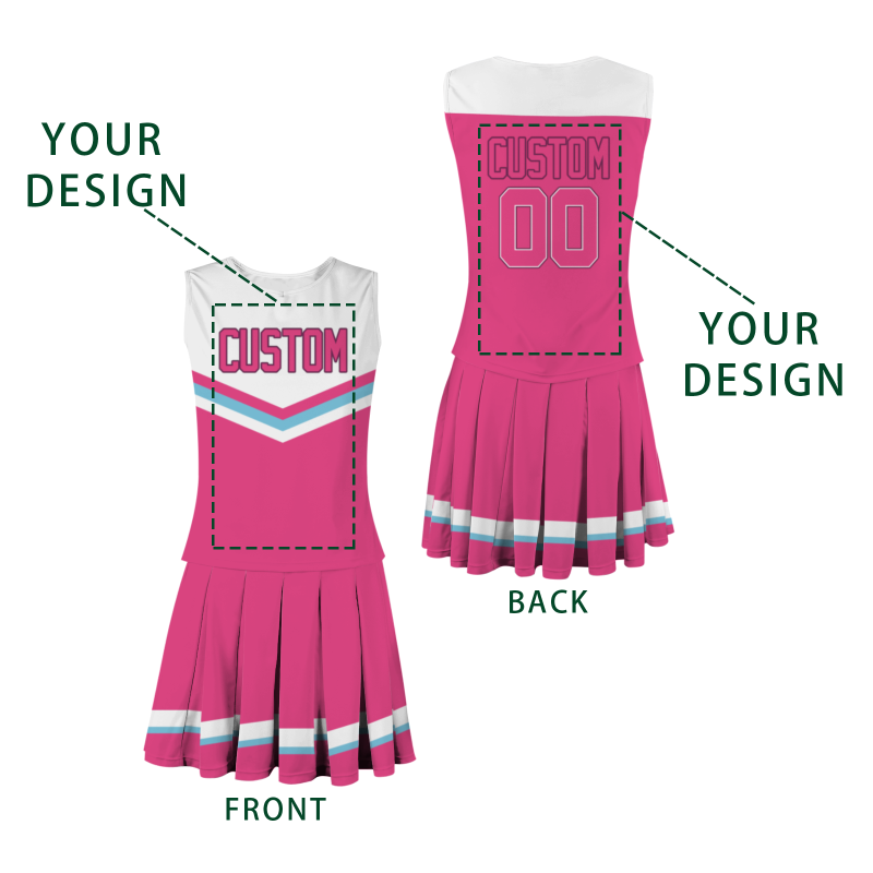 Custom Pink Pink-Black Unique Styles High Performance Cheer Uniforms