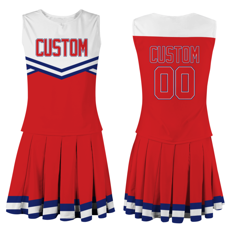 Custom Red Red-Blue Unique Styles High Performance Cheer Uniforms