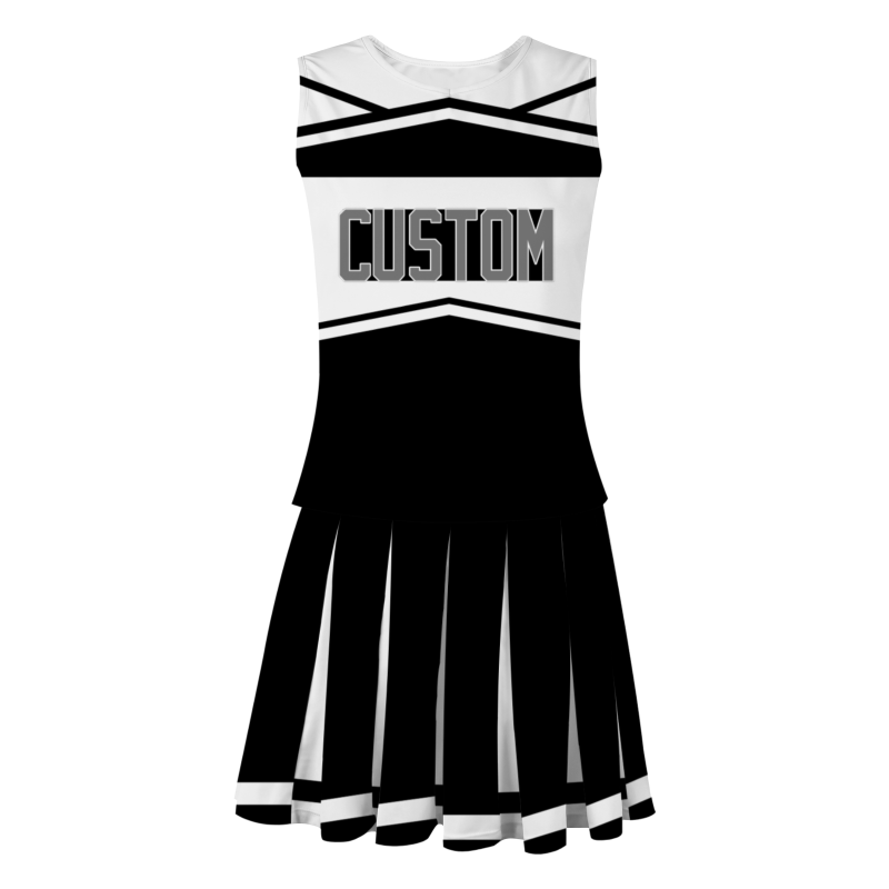 Custom Black Gray-White Unique Styles High Performance Cheer Uniforms
