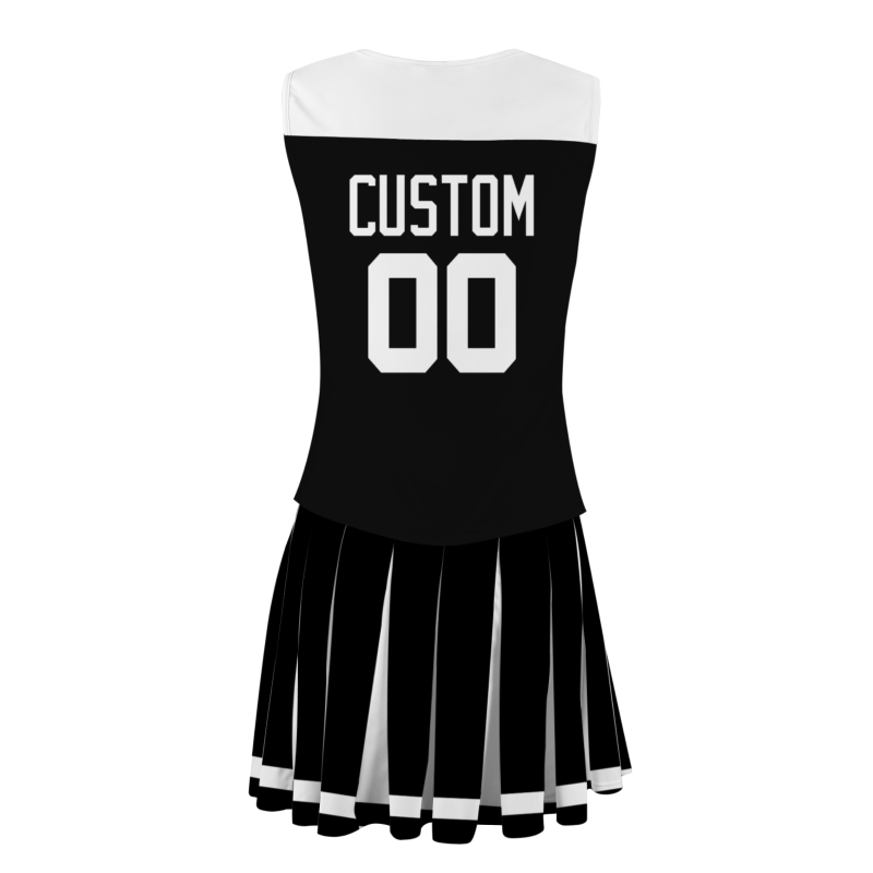 Custom Black Gray-White Unique Styles High Performance Cheer Uniforms