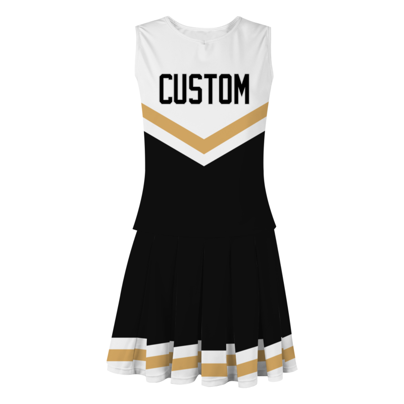 Custom Black White Unique Styles High Performance Cheer Uniforms
