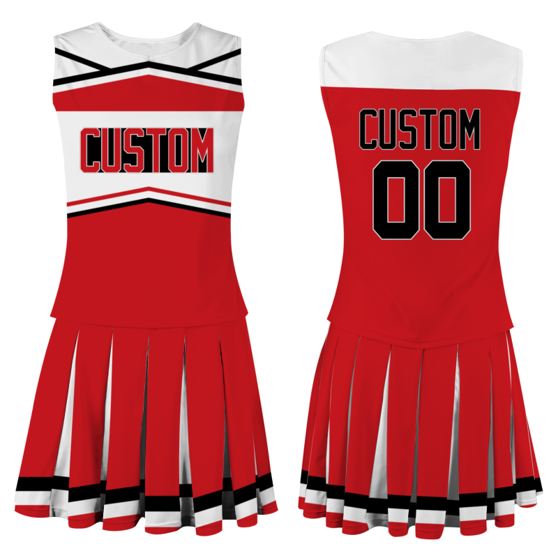 Custom Red Black-White Unique Styles High Performance Cheer Uniforms