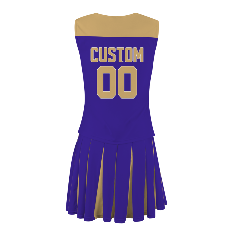 Custom Purple Gold-White Unique Styles High Performance Cheer Uniforms