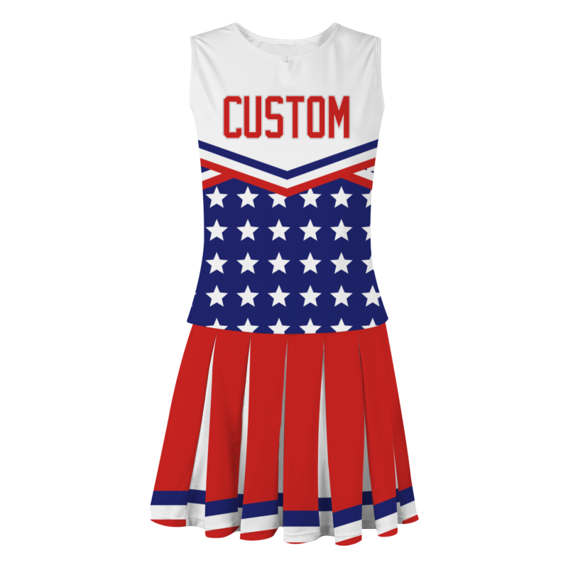Custom Red Blue-White Unique Styles High Performance Cheer Uniforms