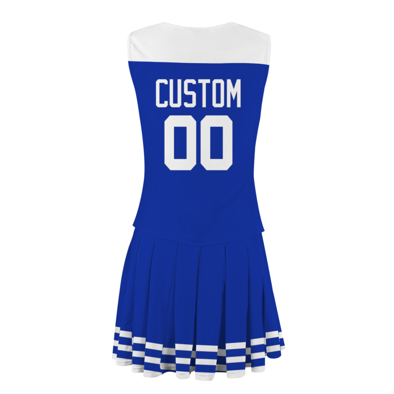 Custom Royal Blue Royal Blue-White Unique Styles High Performance Cheer Uniforms