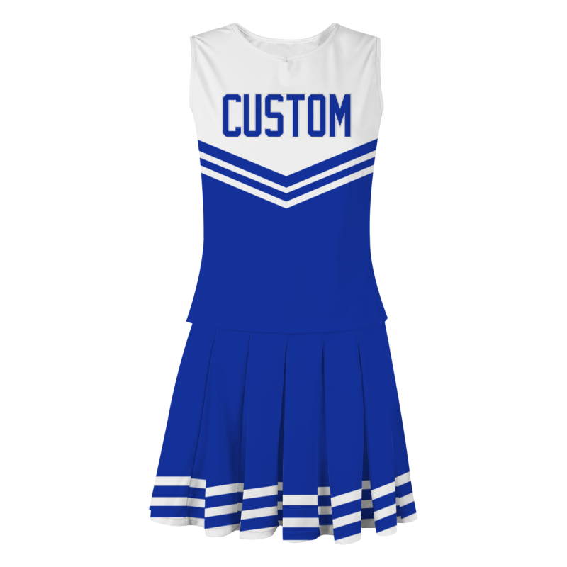 Custom Royal Blue Royal Blue-White Unique Styles High Performance Cheer Uniforms