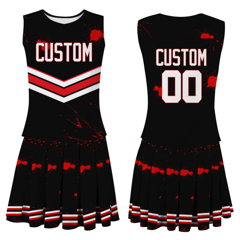 Custom Black White-Red Unique Styles High Performance Cheer Uniforms