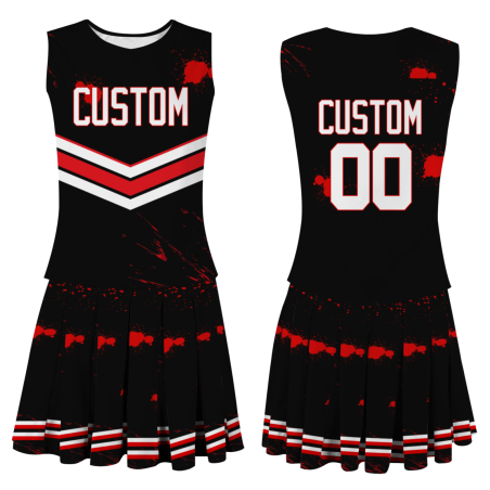 Custom Black White-Red Unique Styles High Performance Cheer Uniforms