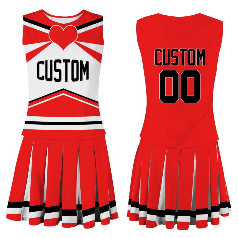 Custom Red Black-White Unique Styles High Performance Cheer Uniforms