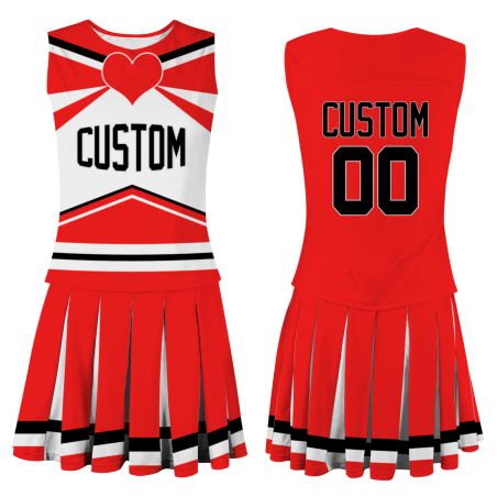 Custom Red Black-White Unique Styles High Performance Cheer Uniforms
