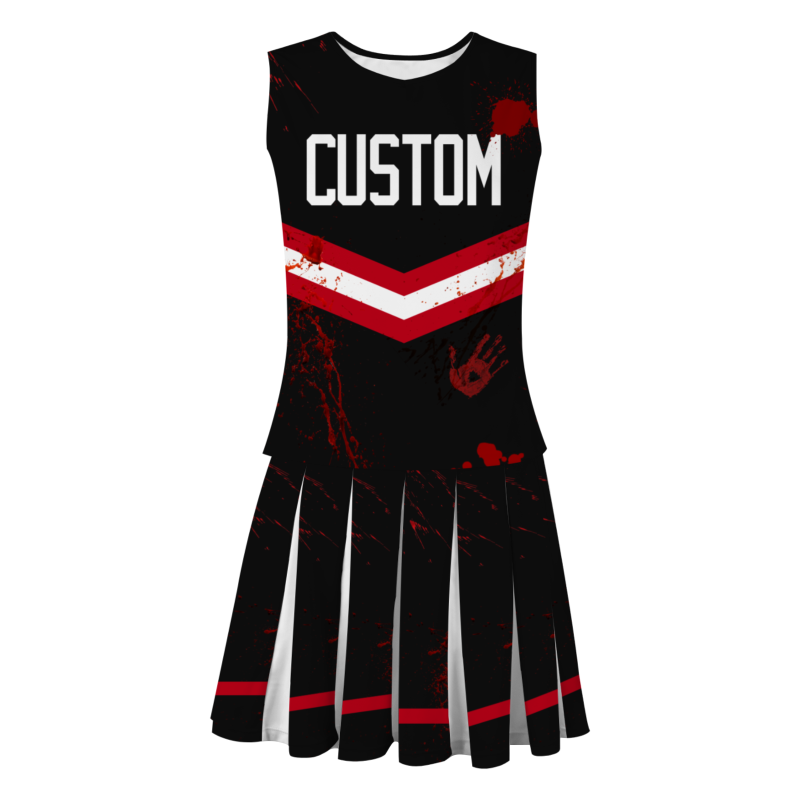 Custom Black White Halloween Styles High Performance Cheer Uniforms