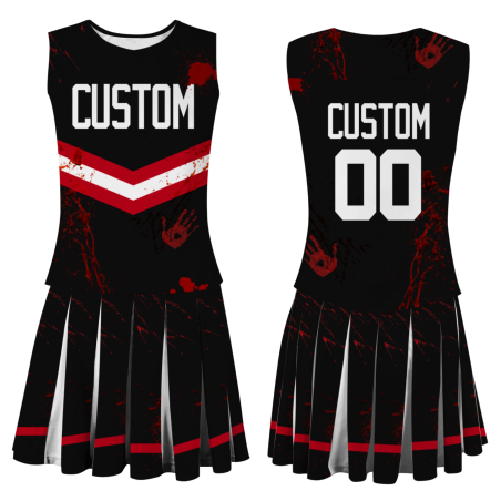 Custom Black White Halloween Styles High Performance Cheer Uniforms