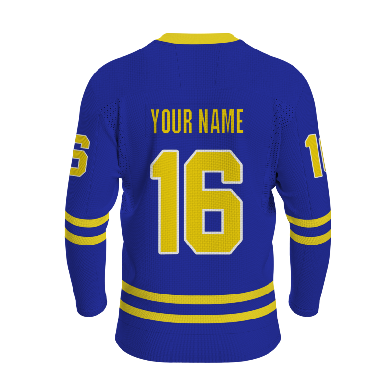Custom Royal Blue-White Classic Style Hockey Jersey