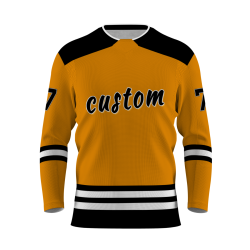 Custom Orange Black - White Personalized Fashion Classical Style Hockey Jersey
