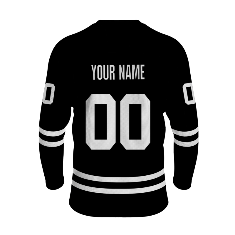 Custom Black white - Red Personalized Fashion Classical Style Hockey Jersey