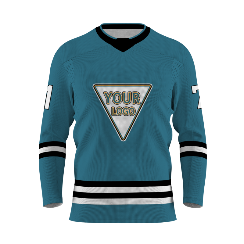 Custom Blue Black White - Yellow Personalized Fashion Classical Style Hockey Jersey