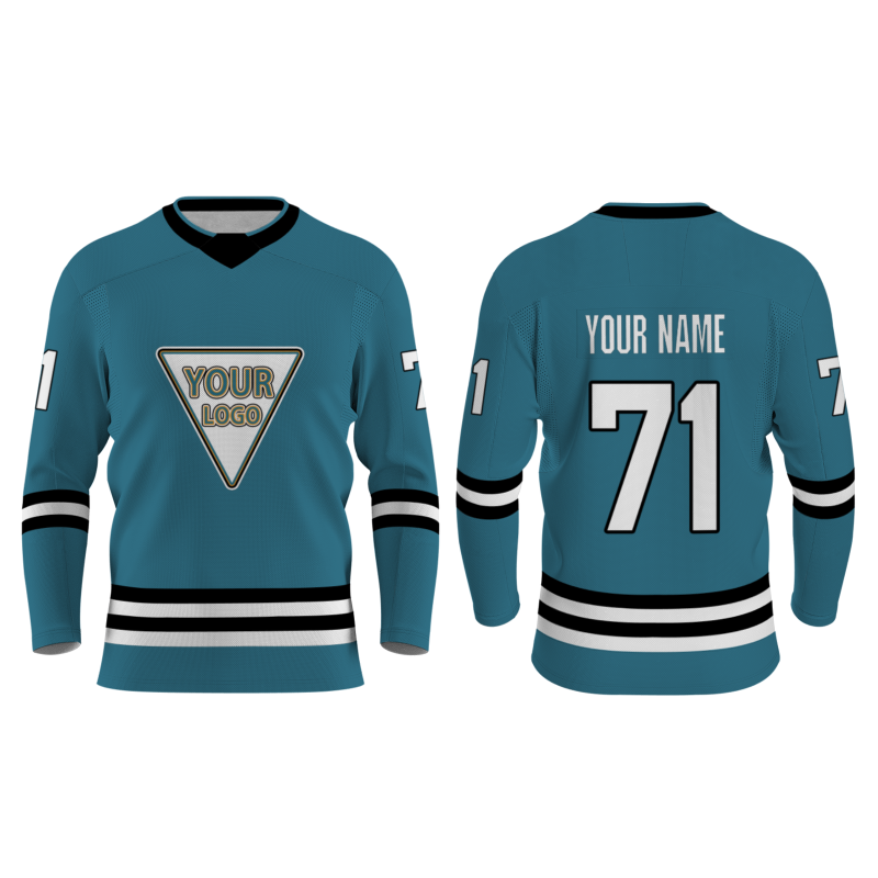 Custom Blue Black White - Yellow Personalized Fashion Classical Style Hockey Jersey