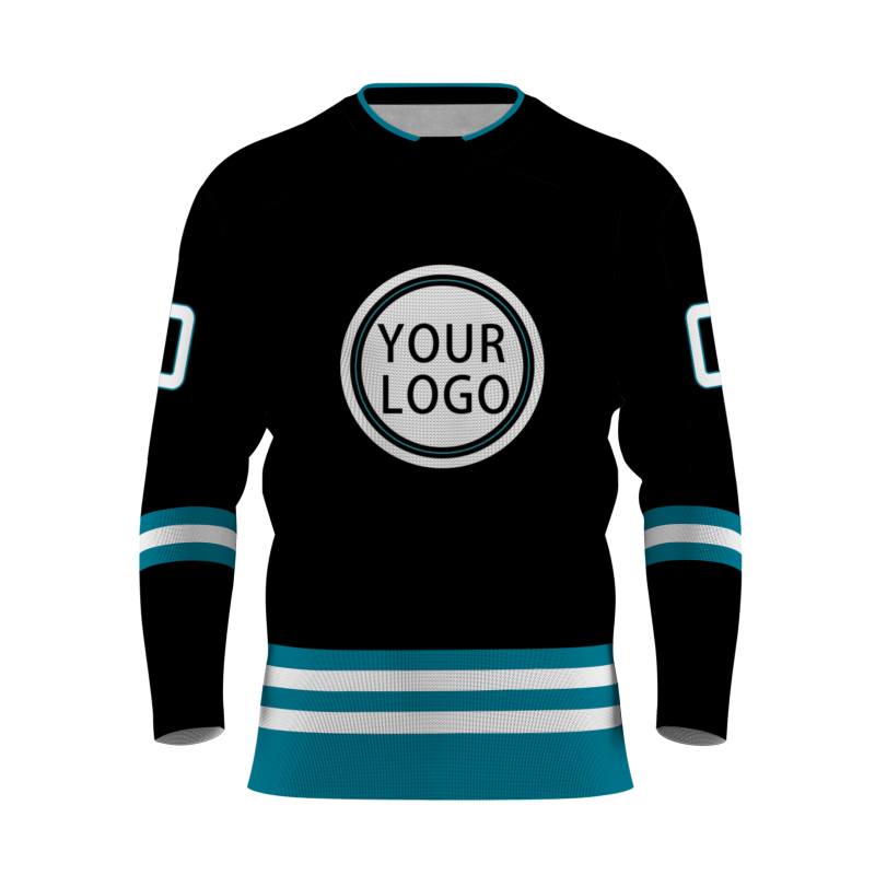 Custom Black Blue - White Personalized Fashion Classical Style Hockey Jersey