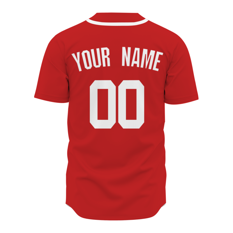 Custom Red White Solider Classic Style Authentic Baseball Sports Jersey