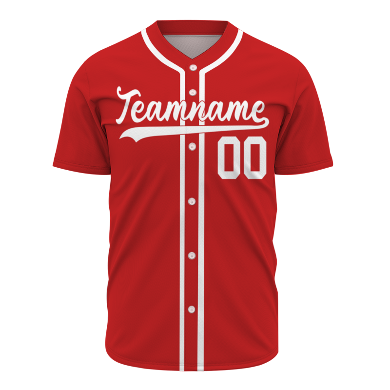 Custom Red White Solider Classic Style Authentic Baseball Sports Jersey