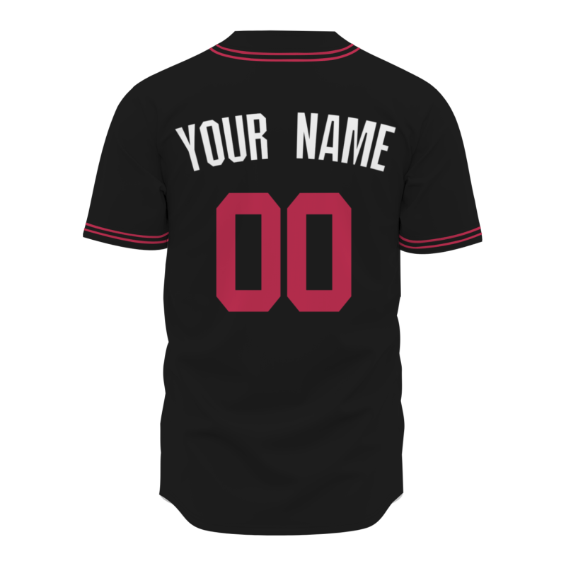 Custom Black Red White Solider Classic Style Authentic Baseball Sports Jersey