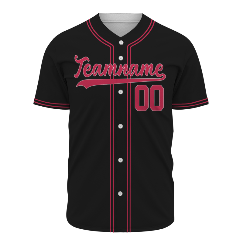 Custom Black Red White Solider Classic Style Authentic Baseball Sports Jersey