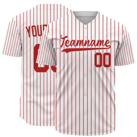Custom White Red Stripes Solider Classic Style Authentic Baseball Sports Jersey