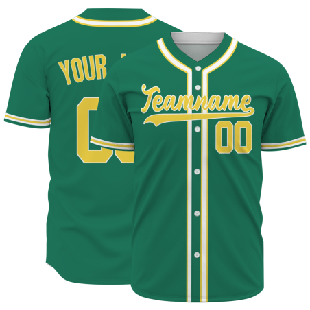 Custom Green Royal Yellow Solider Classic Style Authentic Baseball Sports Jersey