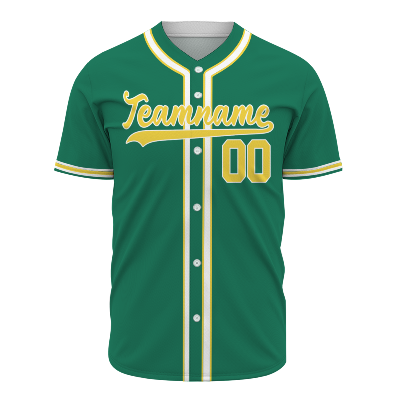 Custom Green Royal Yellow Solider Classic Style Authentic Baseball Sports Jersey