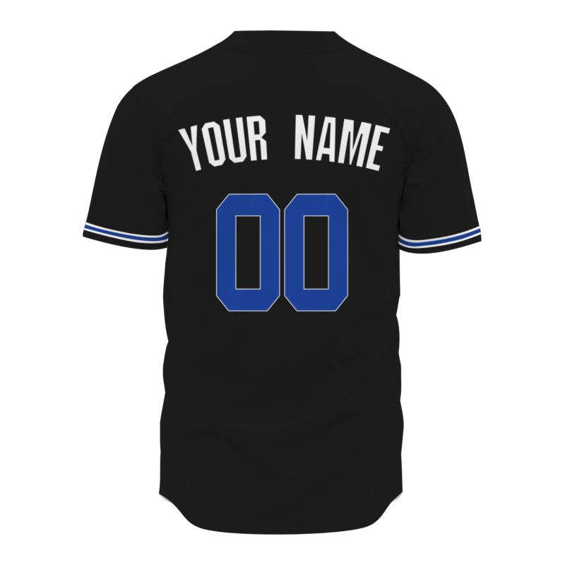 Custom Black Blue Solider Classic Style Authentic Baseball Sports Jersey
